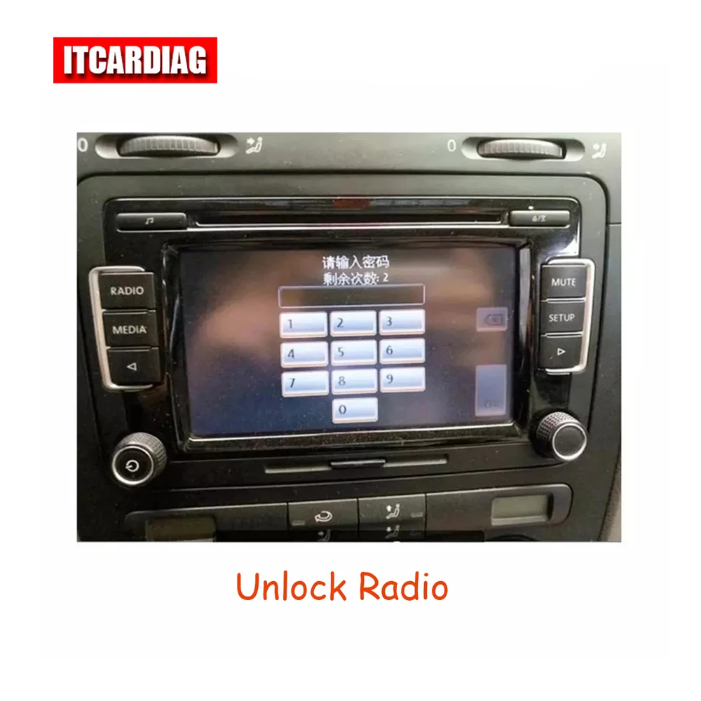 Radio unlock code decodierung für rcd510 passwort abfrage audio decoding cd navigation entsperren rns510 rns315 für skoda für audi Image