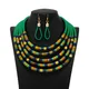 Afrikanischen Stil Schmuck Sets Bunte Multi Schicht Gewebt Kette Magnetismus Taste Böhmischen Choker