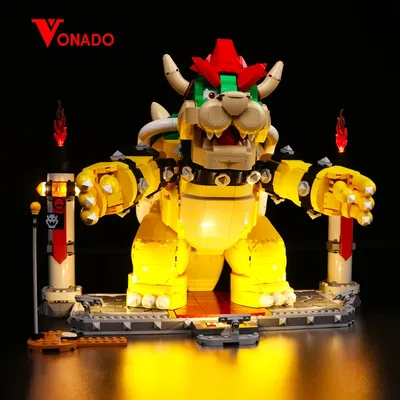 Vonado Bausteine Licht für Ideen 71411 The Mighty Bowser (Modell NICHT im Lieferumfang enthalten), LED-Beleuchtungszubehör-Set, DIY-Spielzeug Image