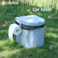 Pegged up Camping Toilet Foldable Toilet for Adults with Detachable Phone Shelf and Toilet Paper