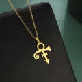 Cazador Guitar Memorial Love Symbol Pendant Necklace Le Petit Prince Stainless Steel Chain Necklaces