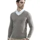 Cashmere Sweater Men Knitted Sweaters 100% Pure Merino Wool V-Neck Long-Sleeve Thick Pullover Winter