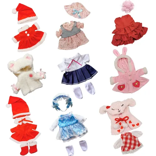 Weihnachts puppen kleider für 25cm Puppen zubehör Outfits passen bjd Puppe schönes Set Baby puppen