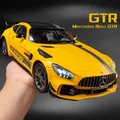 1:18 Mercedes-Benz GTR Green Demon Alloy Die Cast Toy Car Model Sound and Light Children's Toy