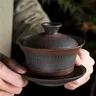 Jianshui Lila Keramik Gaiwan Keramik Handgemachte Haushalt Kung Fu Tee-Set Tee Schüssel Tee Tasse