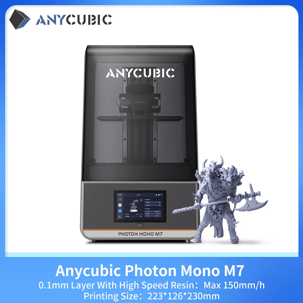 ANYCUBIC Photon Mono M7 14K Harz-3D-Drucker 10,1 Zoll UV-LCD-3D-Drucker Lasergravierte Plattform 480:1 Kontrast 200 x 218 x 123 mm Image