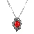 Devil May Cry Pendant Necklace Devil Hunter Dante Perfect Amulet Red Crystal Necklaces for Women Men