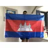 Himmel Flagge Kambodscha Flagge 90x150cm hochwertige Polyester hängen Königreich von Kambodscha Khm