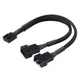 4 Pin Pwm Fan Cable 1 To 1/ 2/3/4 Ways Splitter Black Sleeved 27cm Extension Cable Connector PWM