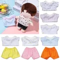 20cm Tuch Mini Shirt Kleine Hosen Puppe Outfit Plüsch Puppe der Kleidung Puppe Tragen DIY Kleid Up