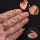 1PC Punk Gold Silver Color Zircon Cz Nose Hoop Helix Cartilage Earring Daith Snug Rook Tragus Ring