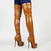 LAIGZEM Frauen Oberschenkel Hohe Stiefel Volle Seite Zip Stiletto High Heels Über Knie Stiefel Handgemachte Damen Schuhe Frau Große Größe 41 46 52