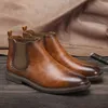 Britischen Männlichen Schuhe Mode Männer Luxus Chelsea Stiefel Retro Slip auf Casual Stiefeletten Plus Größe Kurz Botas Zapatillas Hombre