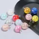 20.5x15mm Multicolor AB Color Cracked Crystal Round Ball Charms Pendant For Jewelry Making DIY