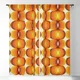 Orange Braun und Elfenbein Retro Wellen Blackout Vorhänge 3D Druck Fenster Vorhänge für