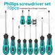 10Pcs Screwdriver Set Hardware Tool Combination Set Plus Hard Cross Screwdriver Small Screw