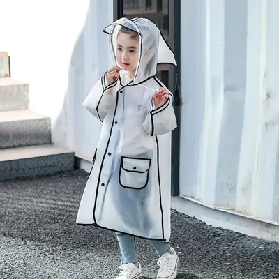 Regenmantel Kinder 1-10 Jahre Jungen Mädchen Regenjacken Cartoon Regenmantel Outfits Transparente Image