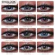 OVOLOOK-2pcs/pair 10 Tone Colored Lenses for Eyes Beauty Contact Lenses Comestic Eye Color Lens 14mm