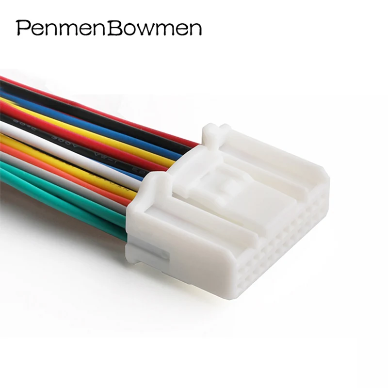 24 Pin Auto Audio Navigation Rück Elektronische Stecker Kabelbaum Buchse Stecker Mit Kabel 1318917-1 Image