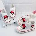 Disney Mickey Mouse Canvas Shoes 2023 New Kids Tennis Shoes Children White Shoes Tide Sport Shoes