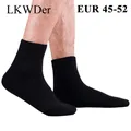 LKWDer 5 Pairs Men's Socks 98% Cotton High Quality Socks Men Large Big Plus Size 49 50 51 Casual