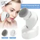 Powered Facial Cleansing Brush Devices Face Brushes Sonic Vibration 2 in 1 Heated Massager Deep