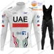 Winter 2024 VAE Team Rad trikot Set Herren Thermo Fleece Kleidung Langarm Road Pants Lätzchen