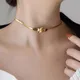 Classic Watch Buckle Shape Titanium Steel Choker Necklace For Woman New Korean Fashion Jewelry