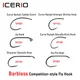 ICERIO 30PCS #4 -#20 Barbless Competition Fly Fishing Hook for Dry Flies Jig Nymph Shirmp Caddis