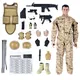 1/6 Army Man BJD Figure Set SWAT Team Special Forces Soldiers Military Collectible Doll with Weapon