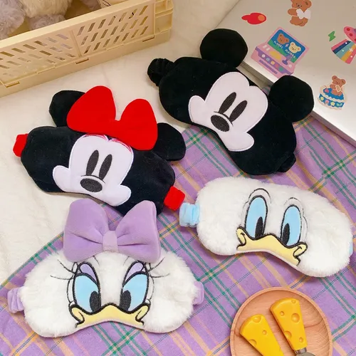 Anime Figur niedlichen Cartoon Plüschtiere Mickey Mouse Minnie Winnie Augen maske Stofftiere Donald