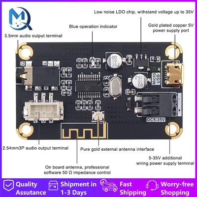 Bluetooth Audio Receiver Board Bluetooth 5,0 MP3 Verlustfreie Decoder Board Audio Verstärker Stereo Image