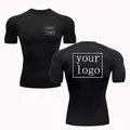 Custom Compression T Shirt Your Design Logo Tops Men Women Print Original Design Tshirts Jogging