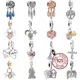 Heart Love Mom Dangle Dream Catcher Charms Fit Original Pandora Bracelet 925 Sterling Silver Charms