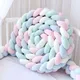 Baby Bumper Bed Braid Knot Pillow Cushion Bumper for Infant Crib Protector Cot Bumper Room Decor