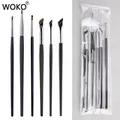 5/6PCS Thin Gel Eyeliner Makeup Brushes Eyeliner Brush Sets Flat Top Eyeliner Concealer Brush Eye