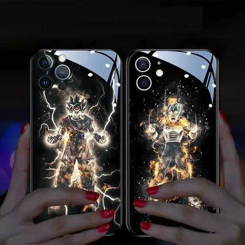 Dragon Ball LED Telefon Fall Flash Musik leuchten Spielzeug iPhone 14 13 12 15 Pro Max 7 8 plus