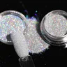 HEIßER Verkauf schillernden Pulver auf Nägel schillernden Silber Glitter Chrome Nail art Pigment