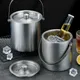 1.6L Stainless Steel Insulated Ice Bucket Wine Beer Champagne KTV Party Cooler