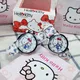 Hot Selling Sanrio Peripherie Serie Hallo Kitty Leucht uhr Cartoon Leder wasserdichte Armbanduhr für