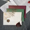 20pcs/set MIni Size Gold Flower Thick Paper Envelopes for Greeting Card Card Postcard Storage Size