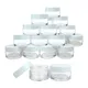 10pcs 2g 3g 5g 10g 15g 20g Plastic Cosmetic Empty Jars White Lids Clear Pots Bottles Eyeshadow