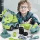 Dinosaurier Bau Fahrzeug Spielzeug Transport Spielzeug LKW setzt DIY Bau Auto für 3 4 5 6 7 8 Jahre