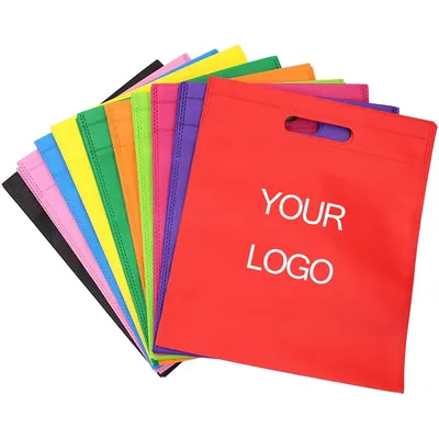 50pcs Non Woven Bag Custom Logo For Clothes Shoes Shopping Packaging Bag (Printing Fee is not