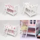 1:12 Dollhouse Mini Doll Wooden Bunk Bed Miniature Items Double Ladder Bed Children's Bedroom Doll