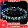 TFGLBU 3/4/5/6.5mm New Green Moissanite Tennis Bracelet for Women/men Sparkling Diamond 925 Sterling