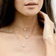 ZHOUYANG Pendants Necklace For Women Cubic Zirconia Rose Gold Color Neck Choker Chains Female