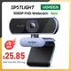 Ugreen 1080p Webcam Full HD Kamera für Laptop-Computer USB-Webcam mit zwei Mikrofonen für Youtube