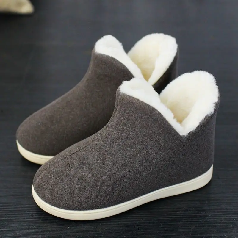 Männlich Winter Unisex Plus Größe 30-47 Casual Plüsch Schuhe Warme Samt Turnschuhe Männer Frauen Schnee Stiefel 2022 Haushalt baumwolle Hausschuhe