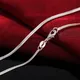 New arrive 925 Sterling Silver Necklace 16-30 Inches 2MM Flat snake bone chain for Women Men